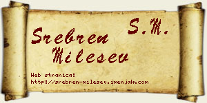 Srebren Milešev vizit kartica